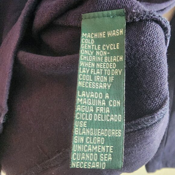 Lauren Ralph Lauren Womens Button Front Cardigan Long Sleeve Navy Blue Size S - Picture 6 of 6